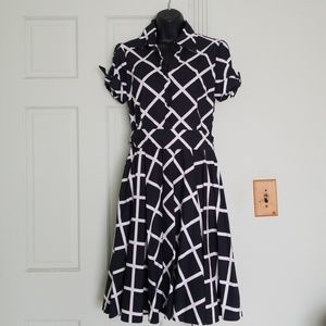 INC plaid shirt midi dress